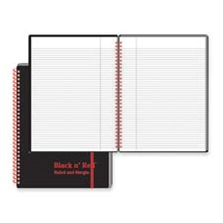 BLACK N RED Black nft. Red-John Dickinson Wirebound Book- Ruled-Perfed- 11-.75in.x8-.25in.- 70Shts- BK-RD BL462881